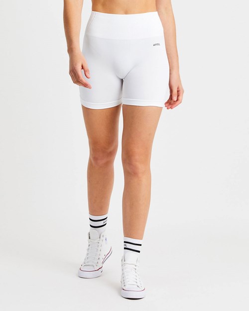 AYBL Balance V2 Seamless Shorts Blancas | OPBHQ7286