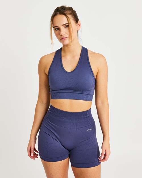 AYBL Balance V2 Seamless Sports Bra Azul Marino Azules | PKHDW6895