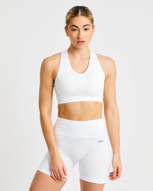 AYBL Balance V2 Seamless Sports Bra Blancas | SWPUQ0465