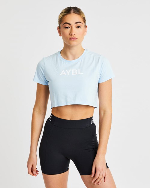 AYBL Crop T Shirt Azules | MSFEP3501