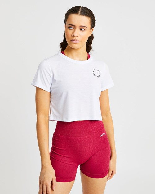 AYBL Element Crop Top Blancas | UFCQA7468