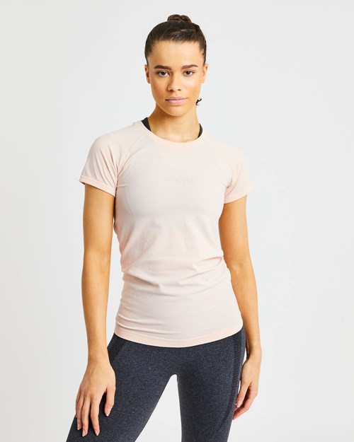 AYBL Embrace Seamless T Shirt Soft Peach | WFUNT3170