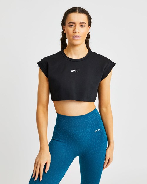 AYBL Entrenamiento Crop Top Negras | DZKME8920