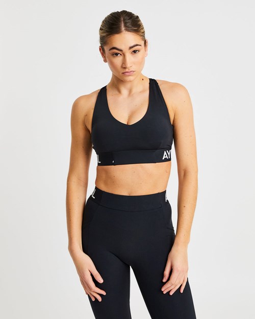 AYBL Entrenamiento Sports Bra Negras | DLGHK9832