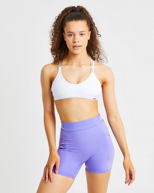 AYBL Essential Tiras Sports Bra Blancas | HWIGC0483