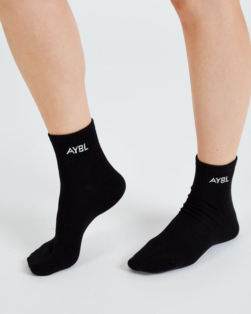 AYBL Everyday Ankle Socks (3 Pack) Negras | PGCLU4893