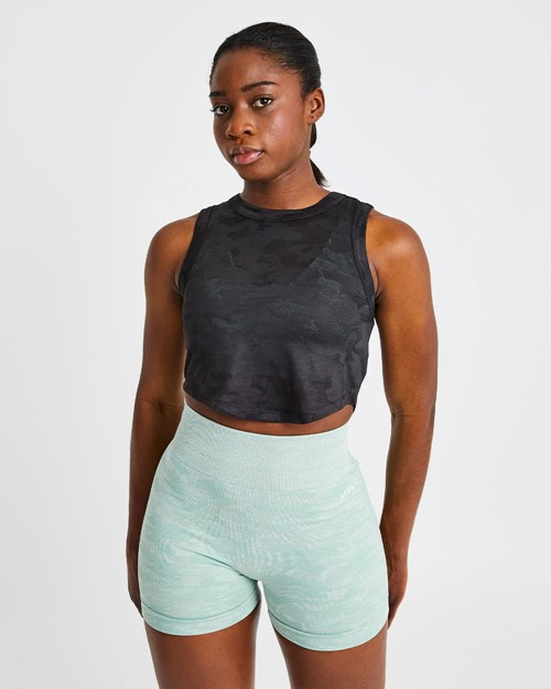 AYBL Evolve Camo Crop Vest Negras | GVYUQ9572