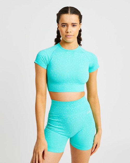 AYBL Evolve Speckle Seamless Crop Top Verde | JOEUR5832