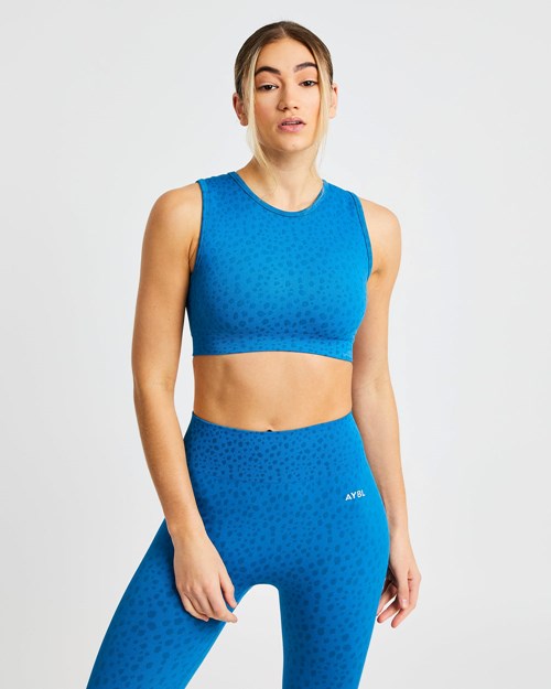 AYBL Evolve Speckle Seamless Crop Vest Azules | VWEYL3524