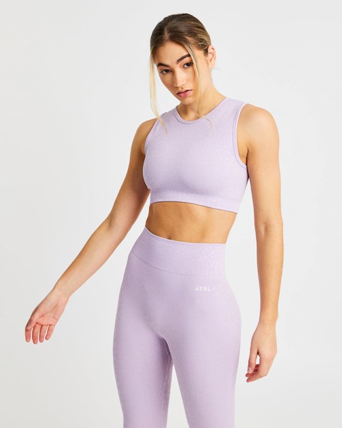 AYBL Evolve Speckle Seamless Crop Vest Lilac | YOTSE8603