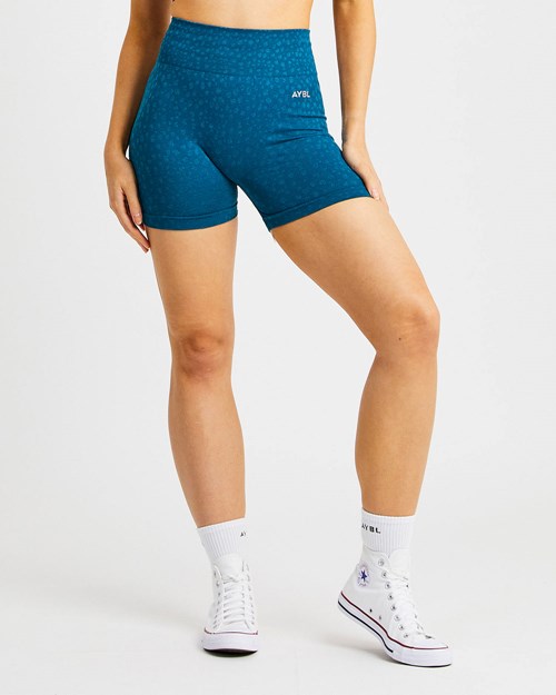 AYBL Evolve Speckle Seamless Shorts Teal | MPZUS9253