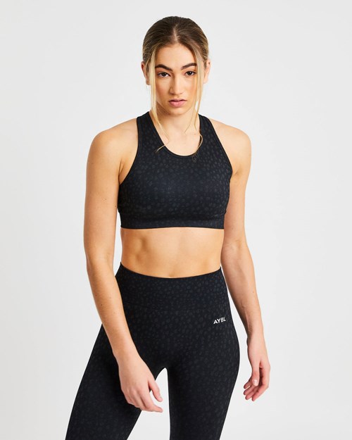 AYBL Evolve Speckle Seamless Sports Bra Negras | UNTVD7402