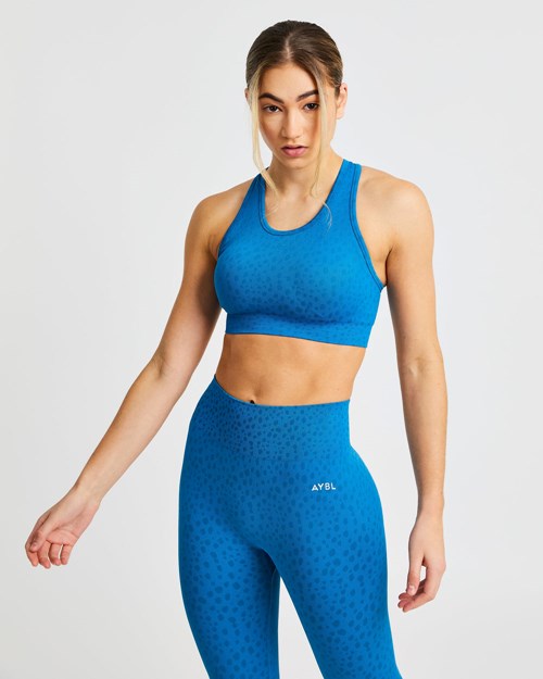 AYBL Evolve Speckle Seamless Sports Bra Azules | XEQKT8196