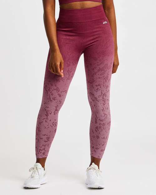 AYBL Flare Seamless Leggings Plum | ESDHY3859