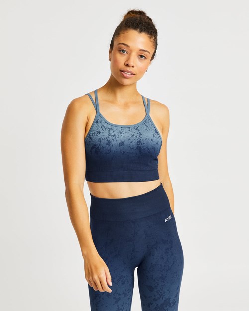 AYBL Flare Seamless Sports Bra Azules | AJVIR3176