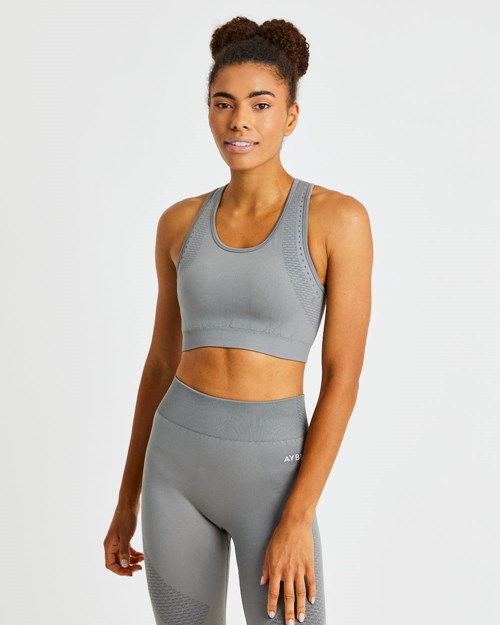 AYBL Ignite Seamless Sports Bra Gris | WAEGQ7649