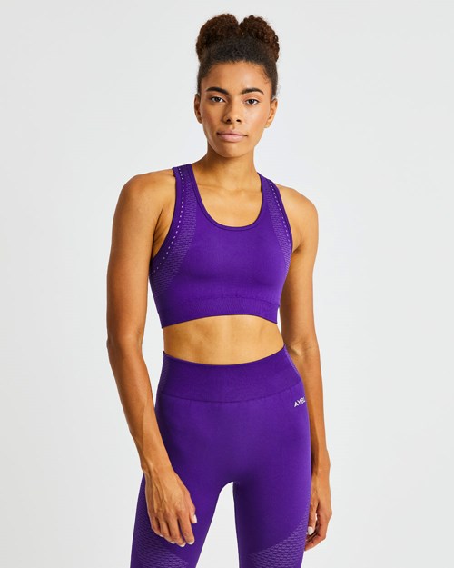 AYBL Ignite Seamless Sports Bra Moradas | UGJYZ3475