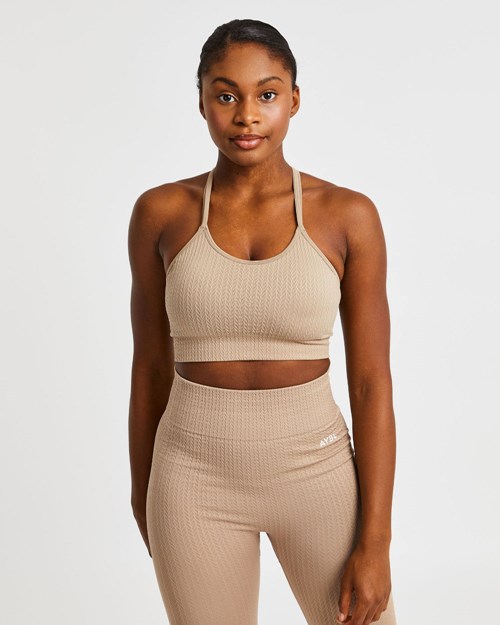 AYBL Luxe Seamless Sports Bra Mocha | UDWRO2073