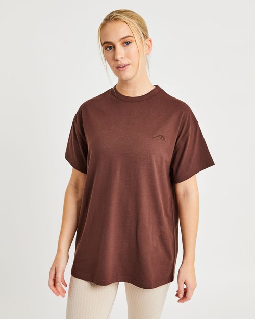 AYBL Luxe T Shirt Marrones | LMPCY3615