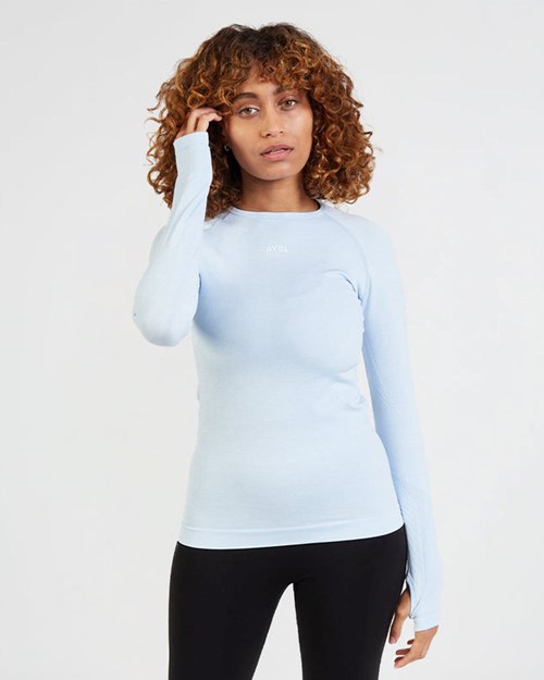 AYBL Motion Seamless Long Sleeve Top Azules | WGLZM1864