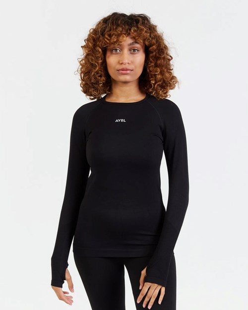 AYBL Motion Seamless Long Sleeve Top Negras | CUDNA7201