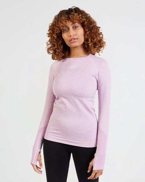 AYBL Motion Seamless Long Sleeve Top Rosas | QUYFS4712