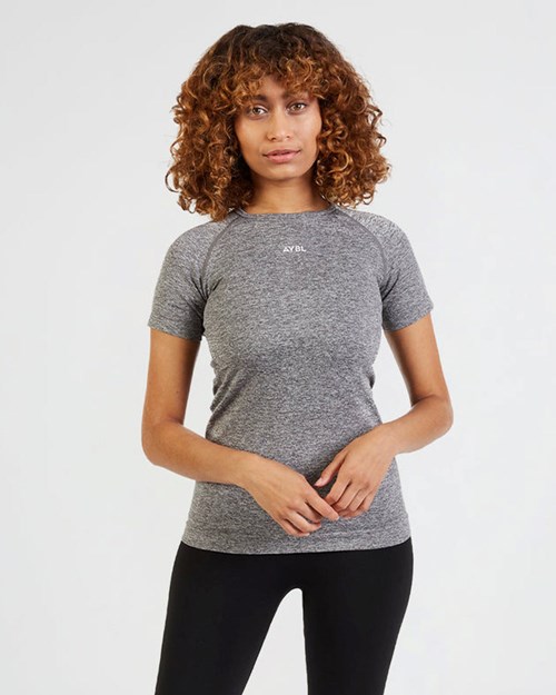 AYBL Motion Seamless T Shirt Gris | AUHRG9457