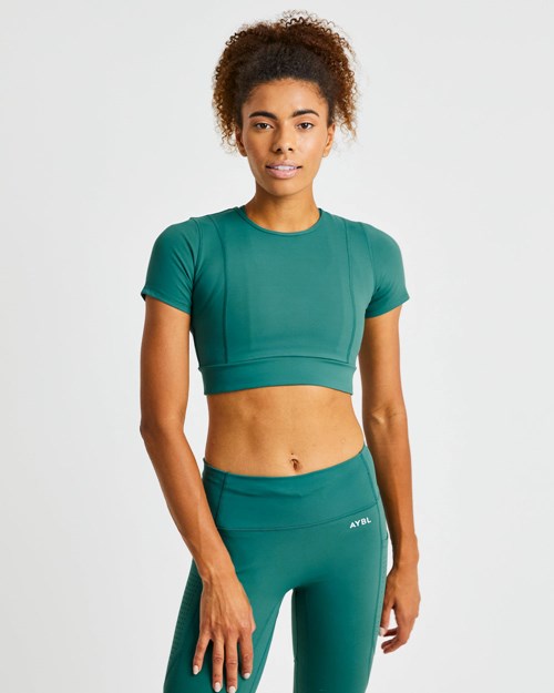 AYBL Pace Crop Top Verde Oscuro | WLMQO7682