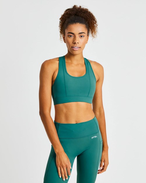 AYBL Pace Sports Bra Verde Oscuro | GQIYC9576