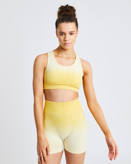 AYBL Pulse Ombré Seamless Sports Bra Amarillo | FEYJD5301