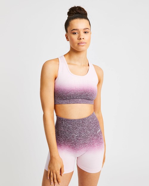 AYBL Pulse Ombré Seamless Sports Bra Plum | TDPJY0184