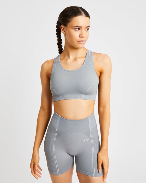 AYBL Reflex Seamless Sports Bra Gris | DFLPT8150