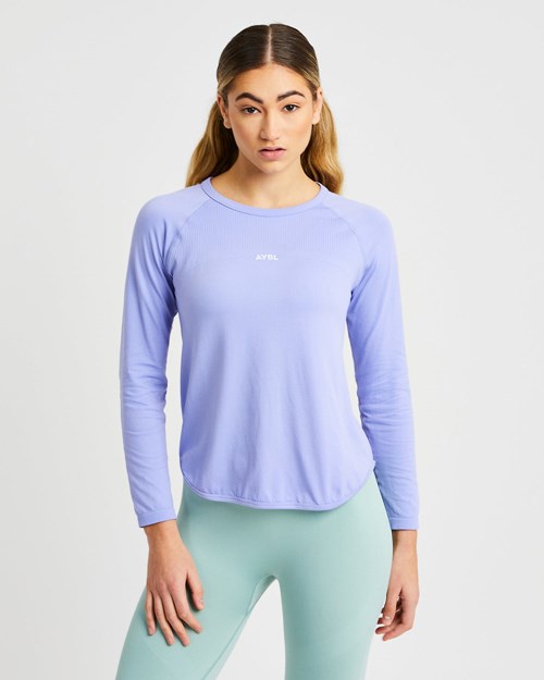 AYBL Reform Seamless Long Sleeve T Shirt Moradas | BRPEK1036