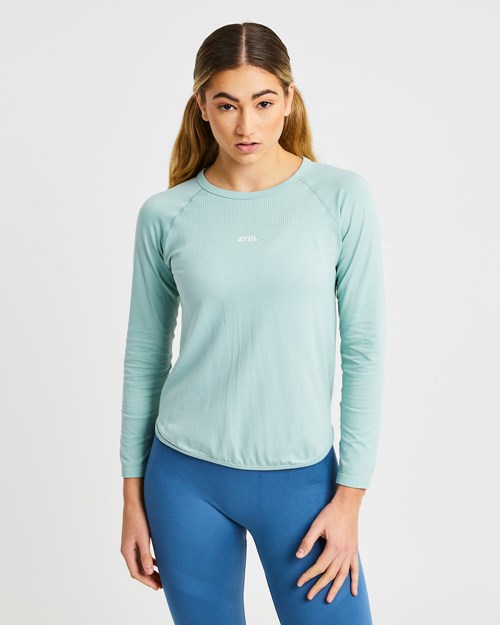 AYBL Reform Seamless Long Sleeve T Shirt Verde | QGELM0568