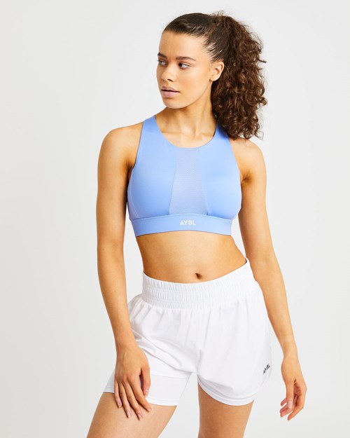 AYBL Sportive High Neck Sports Bra Azules | CKPWM1603