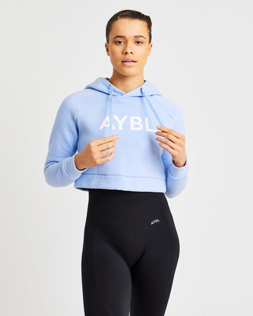 AYBL Staple Crop Hoodie Azules | WOJPA2403