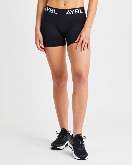 AYBL Staple Seamless Low Rise Shorts Negras | DCMRJ7380