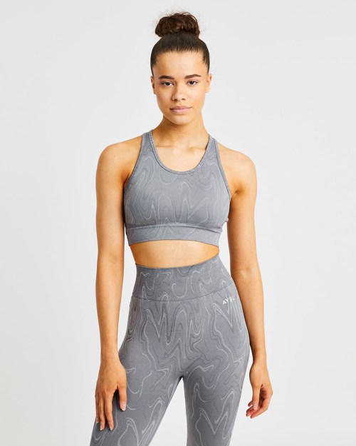 AYBL Velocity Seamless Sports Bra Gris | HFRJM2945