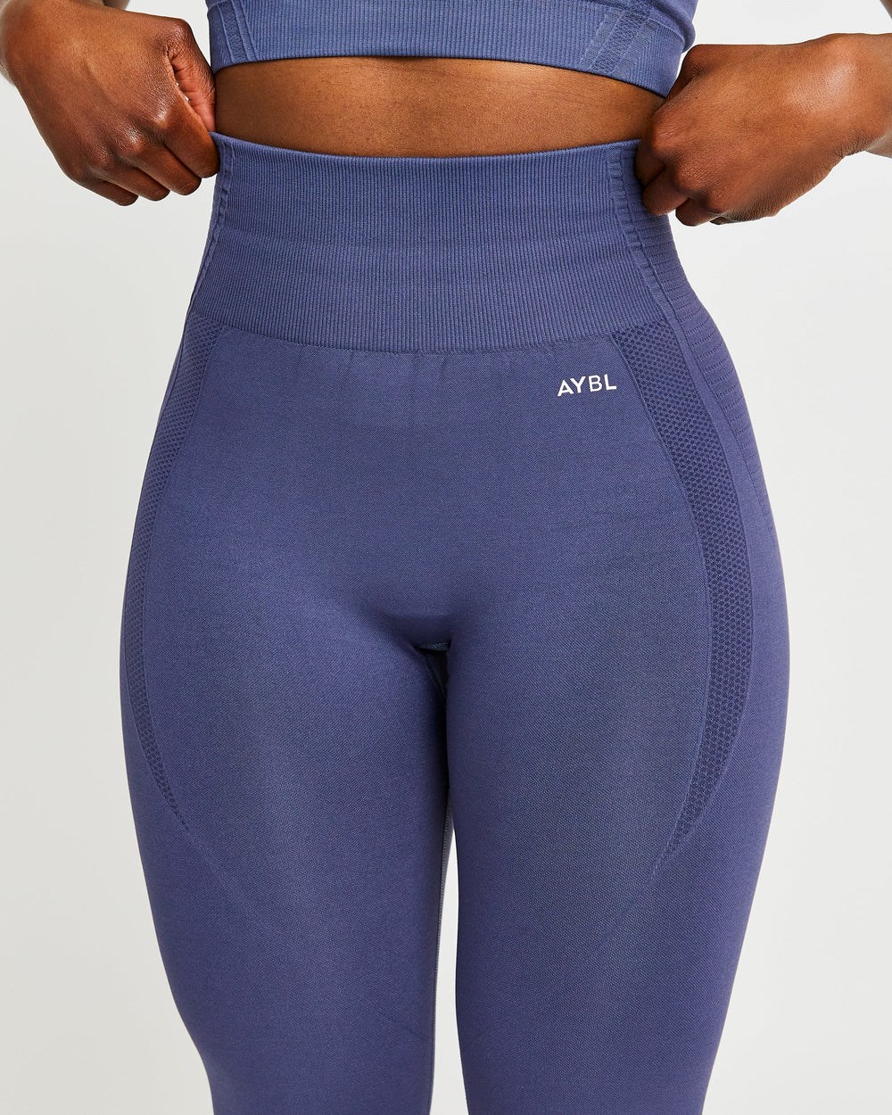 AYBL Balance V2 Seamless Leggings Azul Marino Azules | BPFTV6594