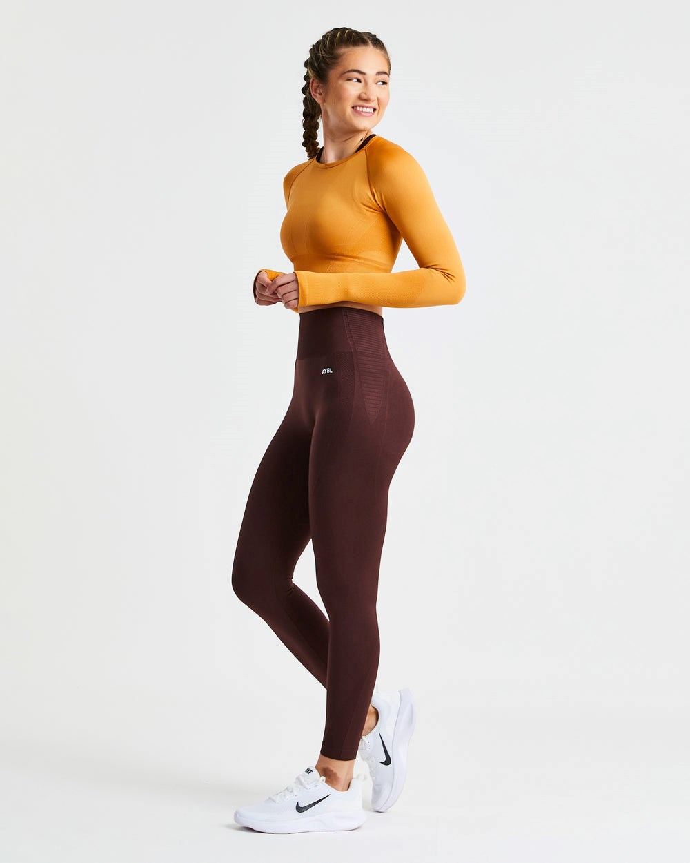 AYBL Balance V2 Seamless Leggings Chocolate Marrones | XCMBV7930