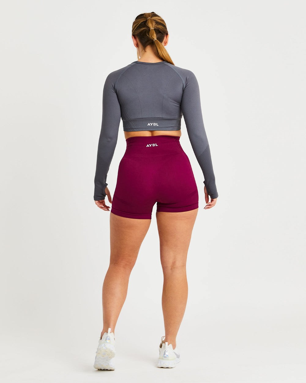 AYBL Balance V2 Seamless Long Sleeve Crop Top Gris | EIHOG4365