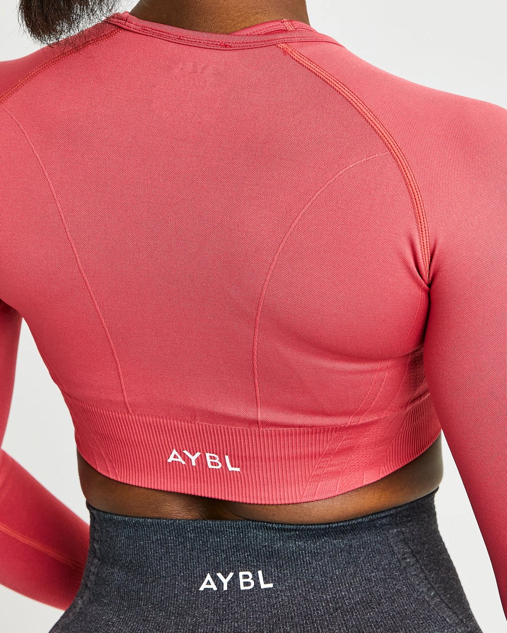 AYBL Balance V2 Seamless Long Sleeve Crop Top Rosas | HICPE9438