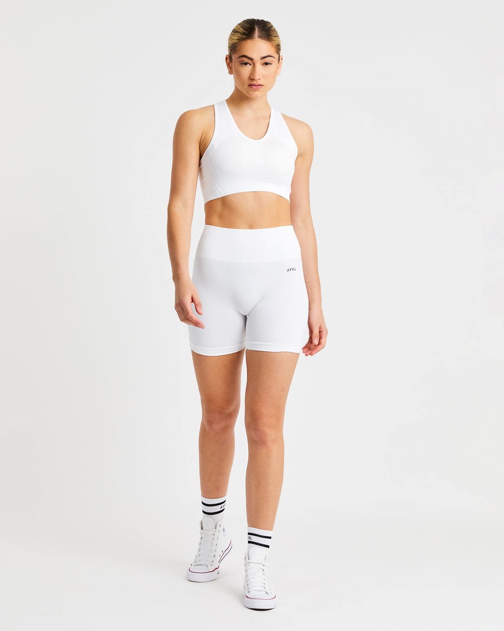 AYBL Balance V2 Seamless Shorts Blancas | OPBHQ7286