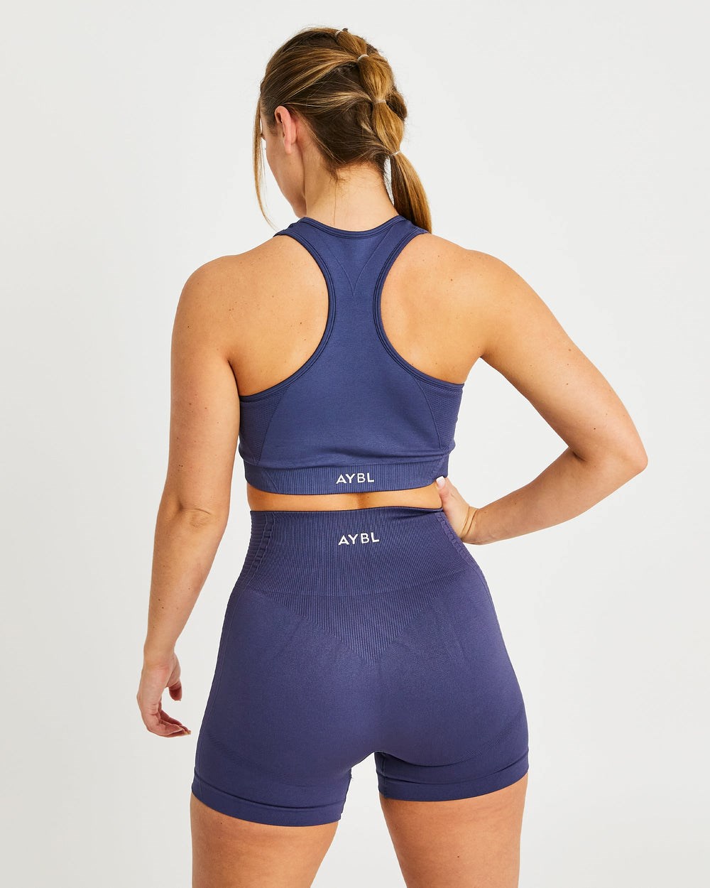 AYBL Balance V2 Seamless Sports Bra Azul Marino Azules | PKHDW6895