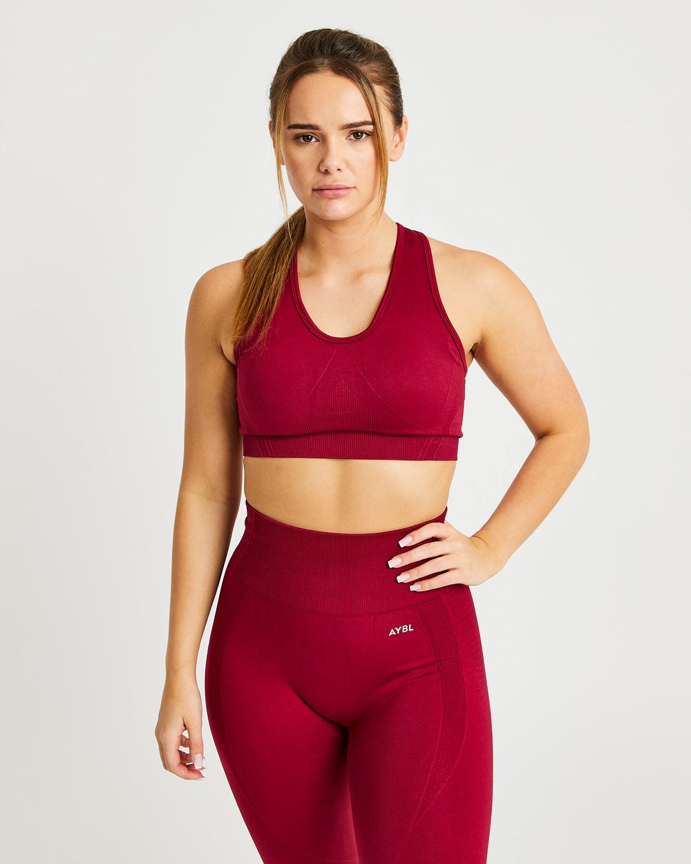 AYBL Balance V2 Seamless Sports Bra Rojas | PLNWT9582