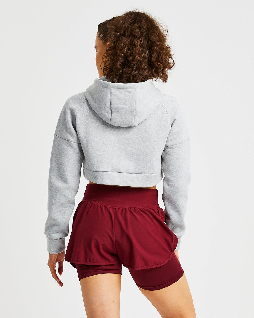 AYBL Beyond Crop Zip Hoodie Gris | WCMGJ5309