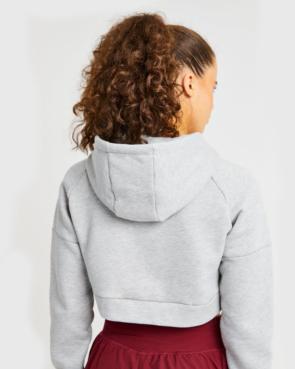 AYBL Beyond Crop Zip Hoodie Gris | WCMGJ5309