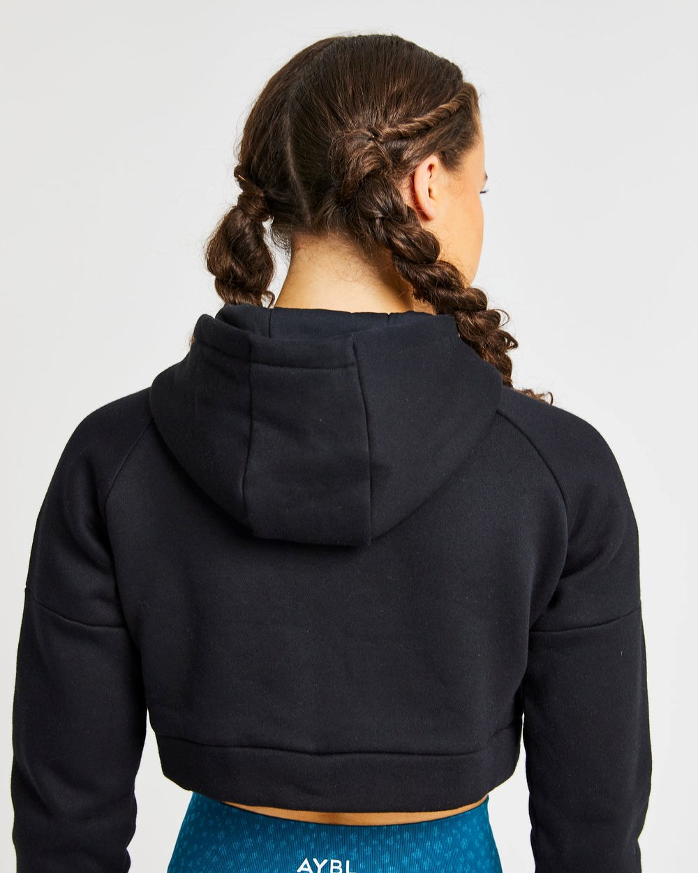 AYBL Beyond Crop Zip Hoodie Negras | NOAXG6340