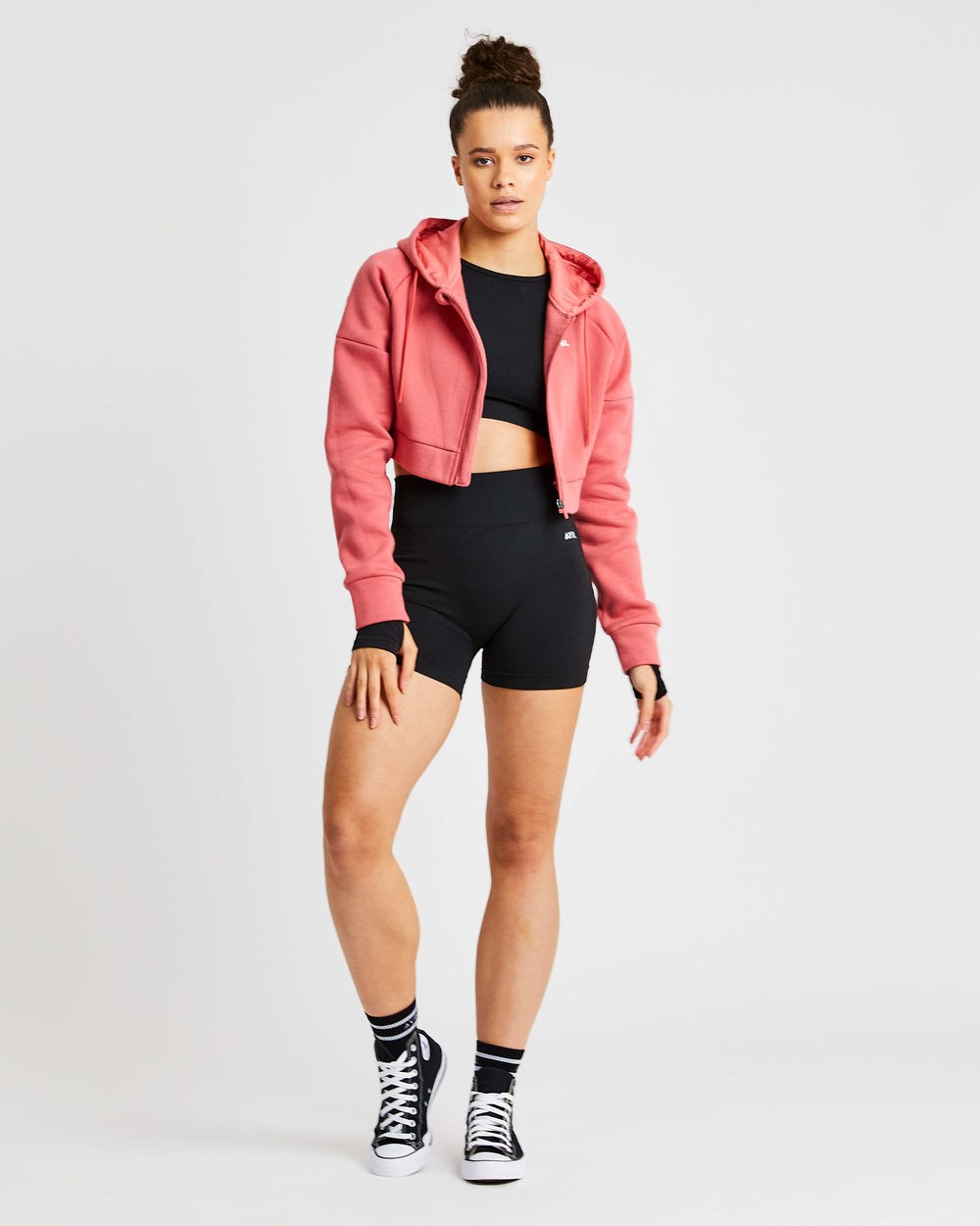 AYBL Beyond Crop Zip Hoodie Rojas | ELSDN3814