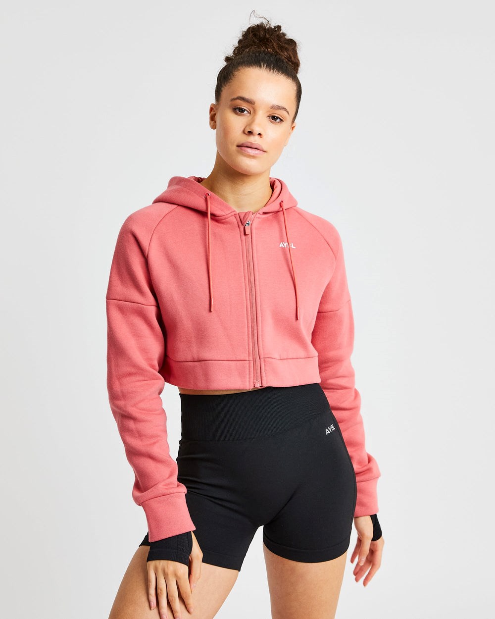 AYBL Beyond Crop Zip Hoodie Rojas | ELSDN3814